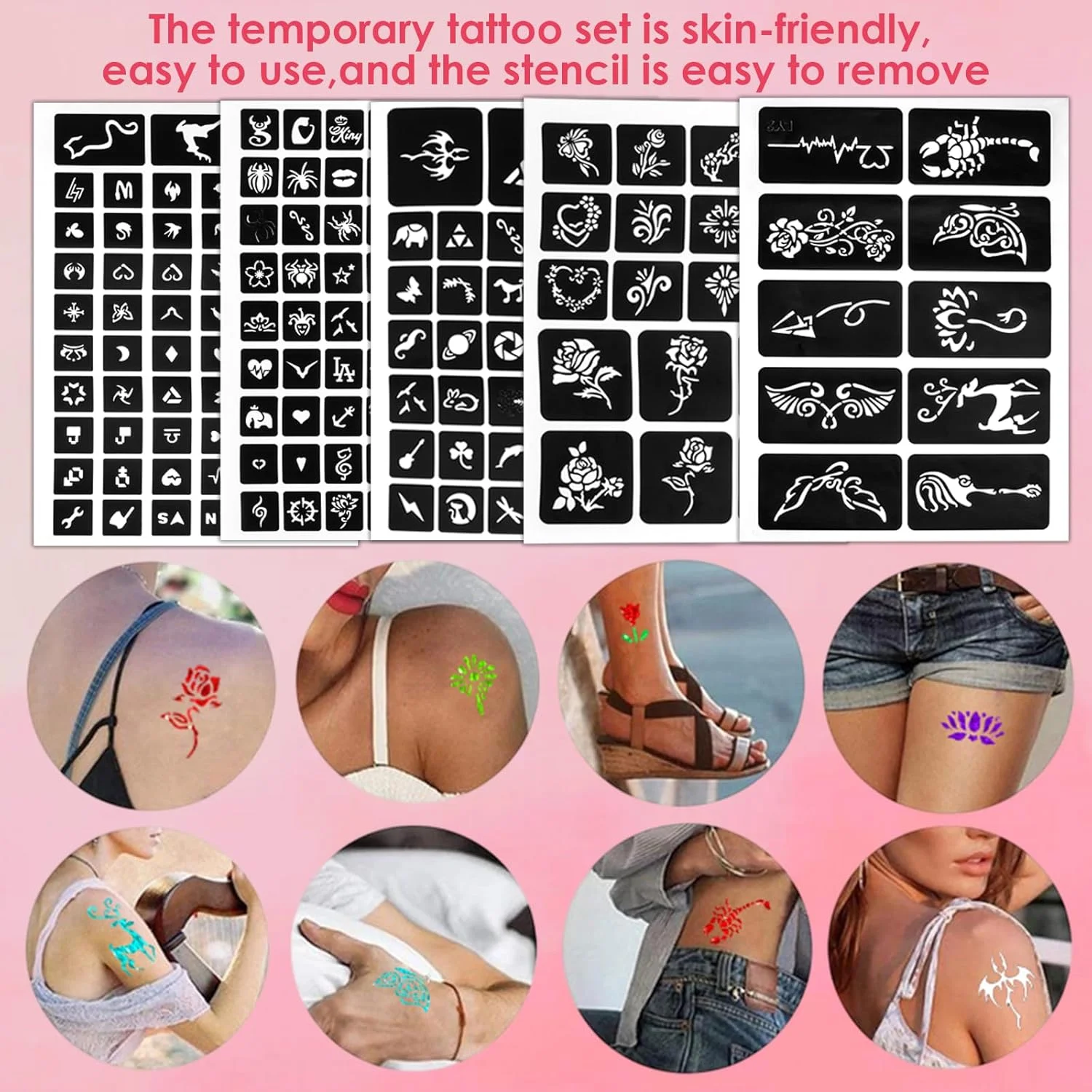 کیت تتو موقت اکلیلی برای آرایش کودکان، 30 اکلیل بدن، 3 چسب اکلیل، 5 برگه شابلون تتو، 5 عدد براش آرایشی، 6 پودر فلورسنت، استیکرهای نگین دار، برای مهمانی های تعطیلات و طراحی ناخن