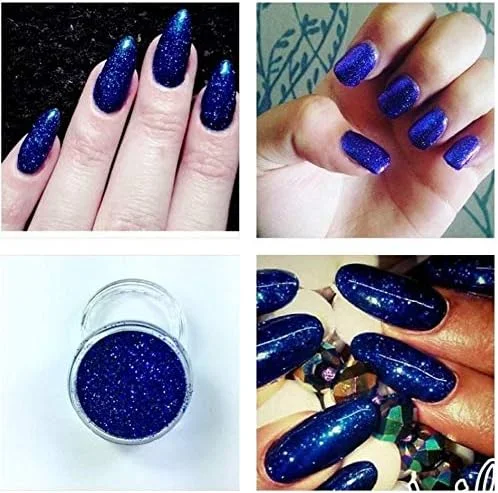 اکلیل ناخن دنیای غرب 30 عددی، پودر درخشان لیزری چند رنگ برای طراحی ناخن (بسته 30 عددی)