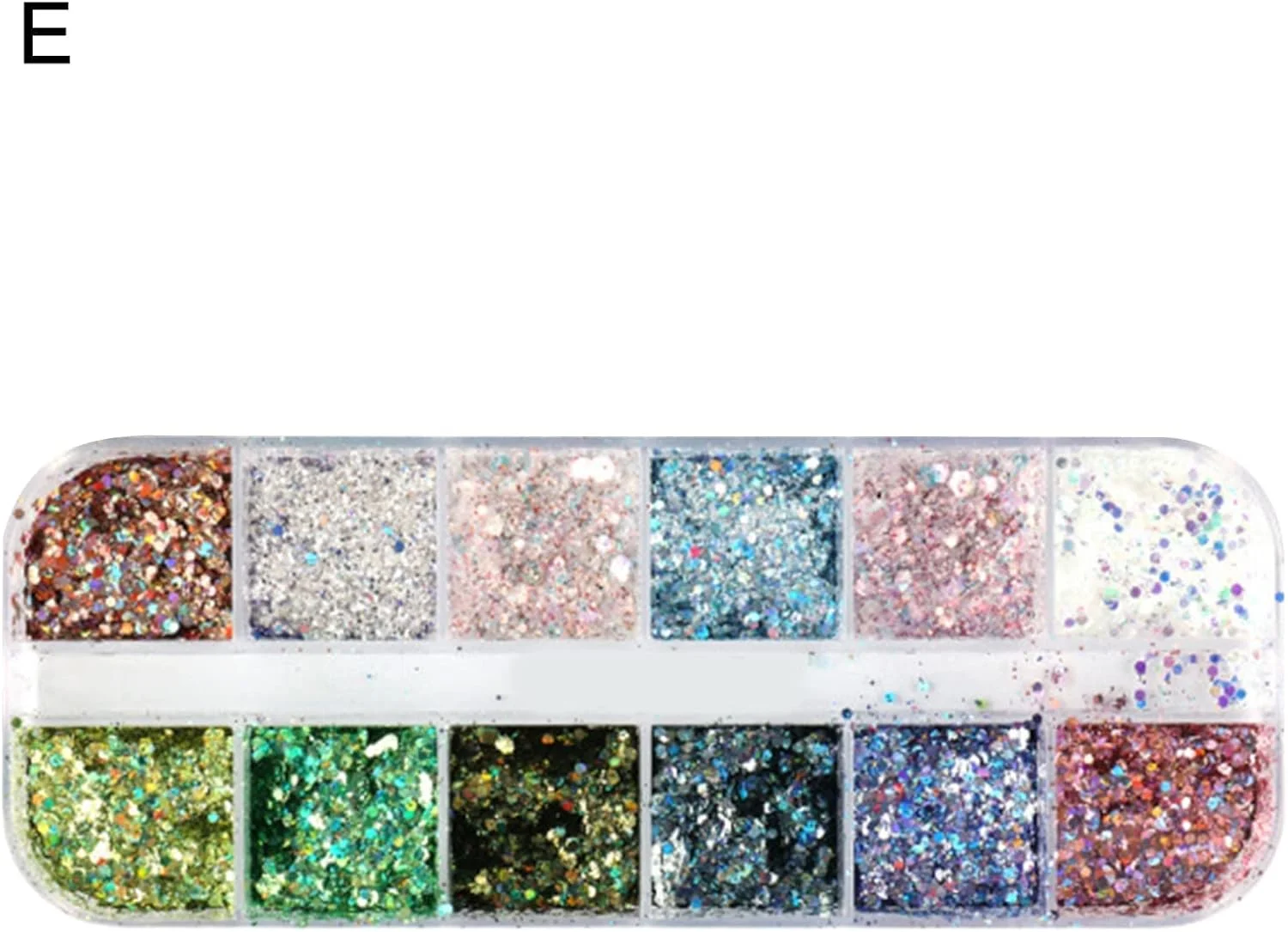 پودر اکلیل ناخن، پولک های اکلیلی تزئینی براق برای ناخن، هولوگرافیک، مناسب برای طراحی ناخن