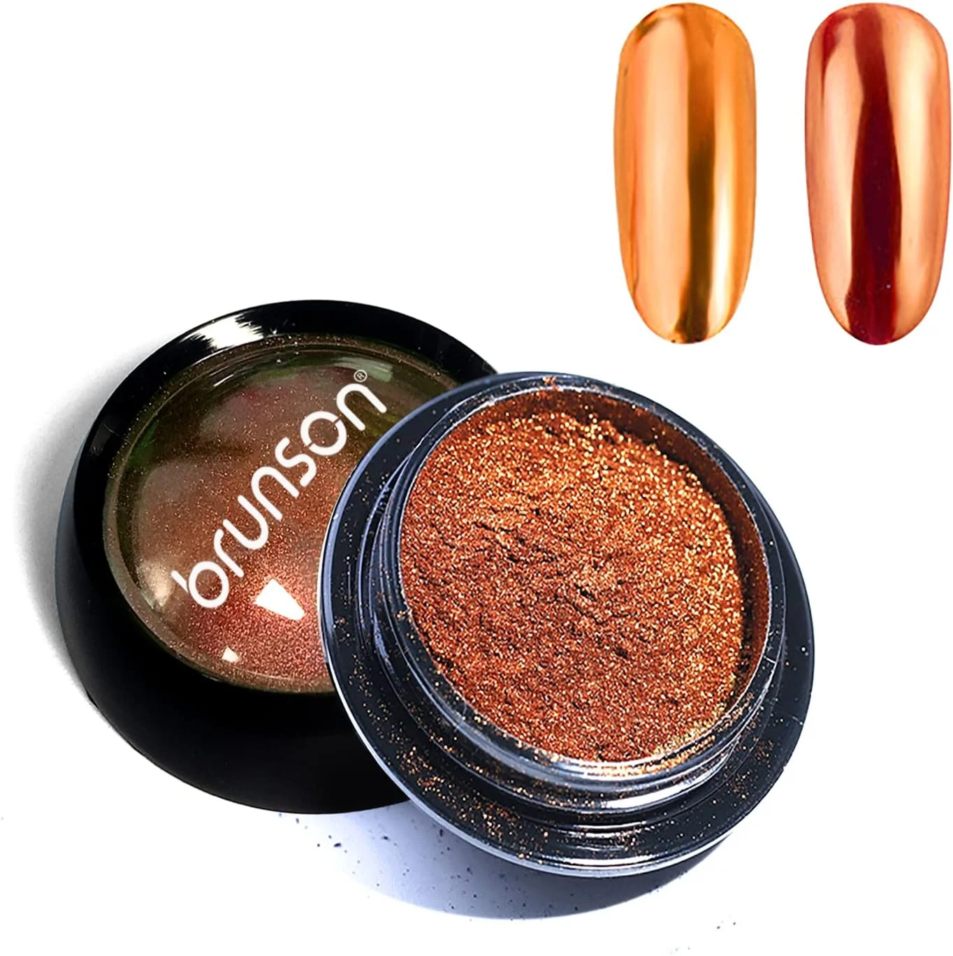پودر ناخن کروم برانسون، پودر رنگدانه ای هولوگرافیک آرورا رنگین کمانی برای مانیکور ناخن، پودر ناخن براق با درخشش بالا، پودر طراحی ناخن 1 گرمی