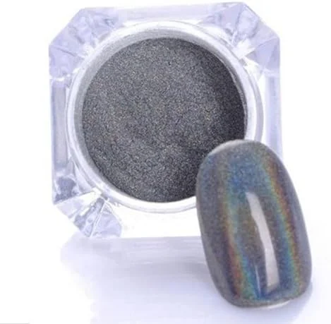 پودر ناخن هولوگرافیک 3.0 گرمی لیزری رنگین کمانی براق پودر کروم طراحی ناخن مانیکور