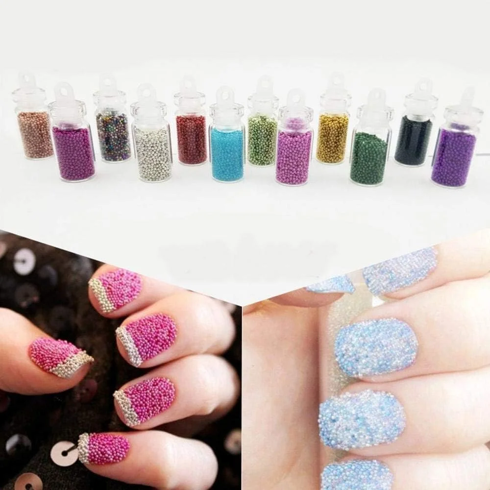 زالا 48 عدد/بسته تزئینات هنری ناخن سه بعدی DIY، شامل مروارید، پولک، پودر اکلیل ناخن و سنگ های تزئینی آکریلیک