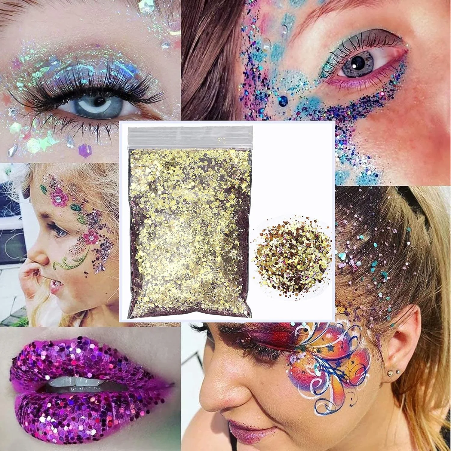 پودر پولک ناخن 50 گرمی، مجموعه گرد و غبار اکلیلی، مواد درجه یک بدون بو و کاملا ایمن، پولک های مخلوط تزئینات هنری ناخن اکلیلی (#4)