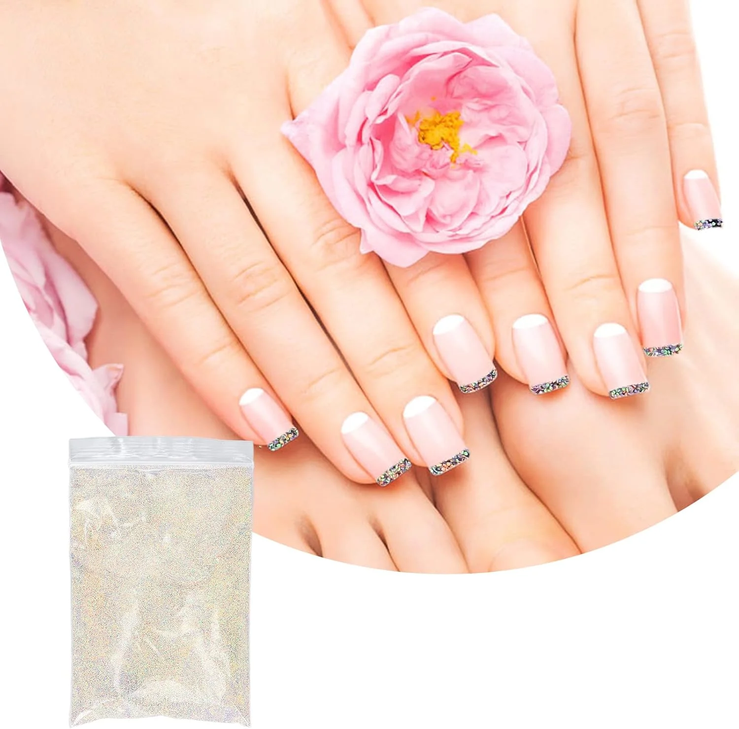 پودر ناخن شن و ماسه هدیه زمستانی تزئین مانیکور اکلیل بی ضرر ناخن برای دختران برای ناخن های ژلی UV مدل STF11