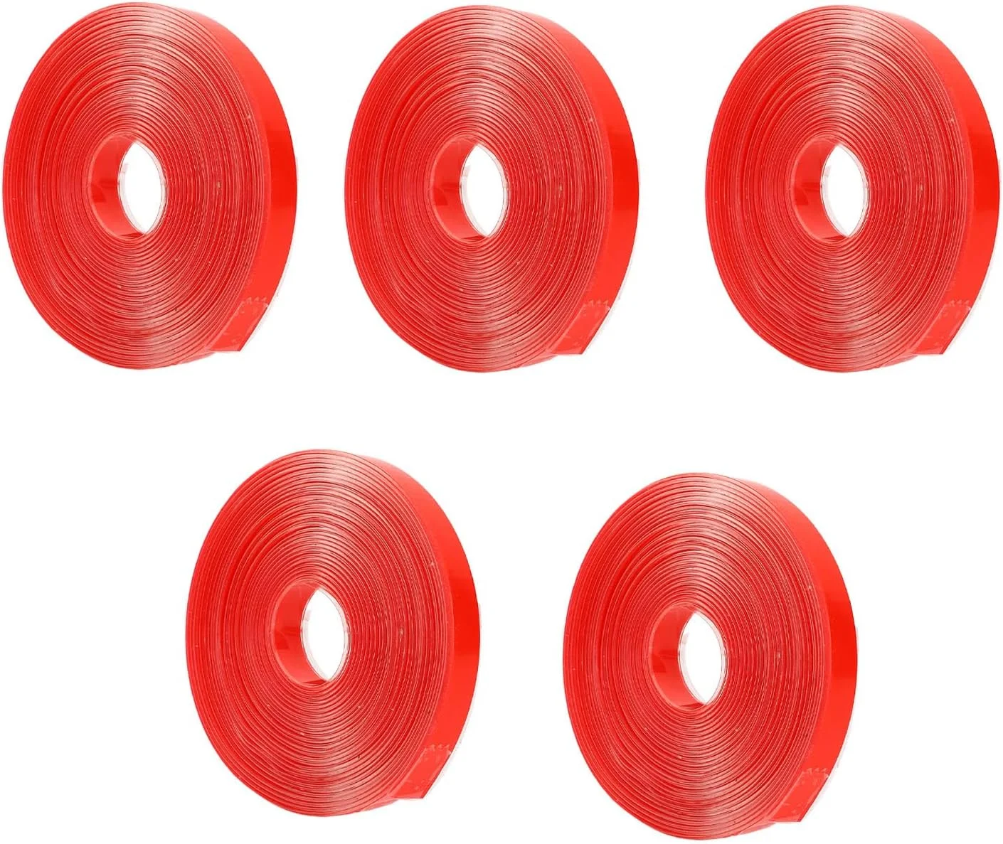 نوار چسب دو طرفه شفاف با چسبندگی قوی، 5 رول قرمز 20 متری، چسب ناخن برای نصب ناخن مصنوعی با پودر اکلیلی برای فیکس کردن فرش، دکور دیوار منزل و محل کار، صنایع دستی DIY