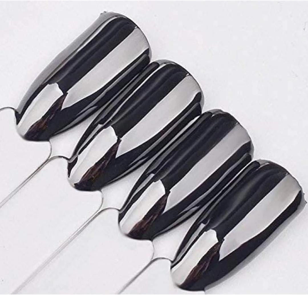 پودر کروم طراحی ناخن ژل اکلیلی مانیکور (10 گرم، مشکی)