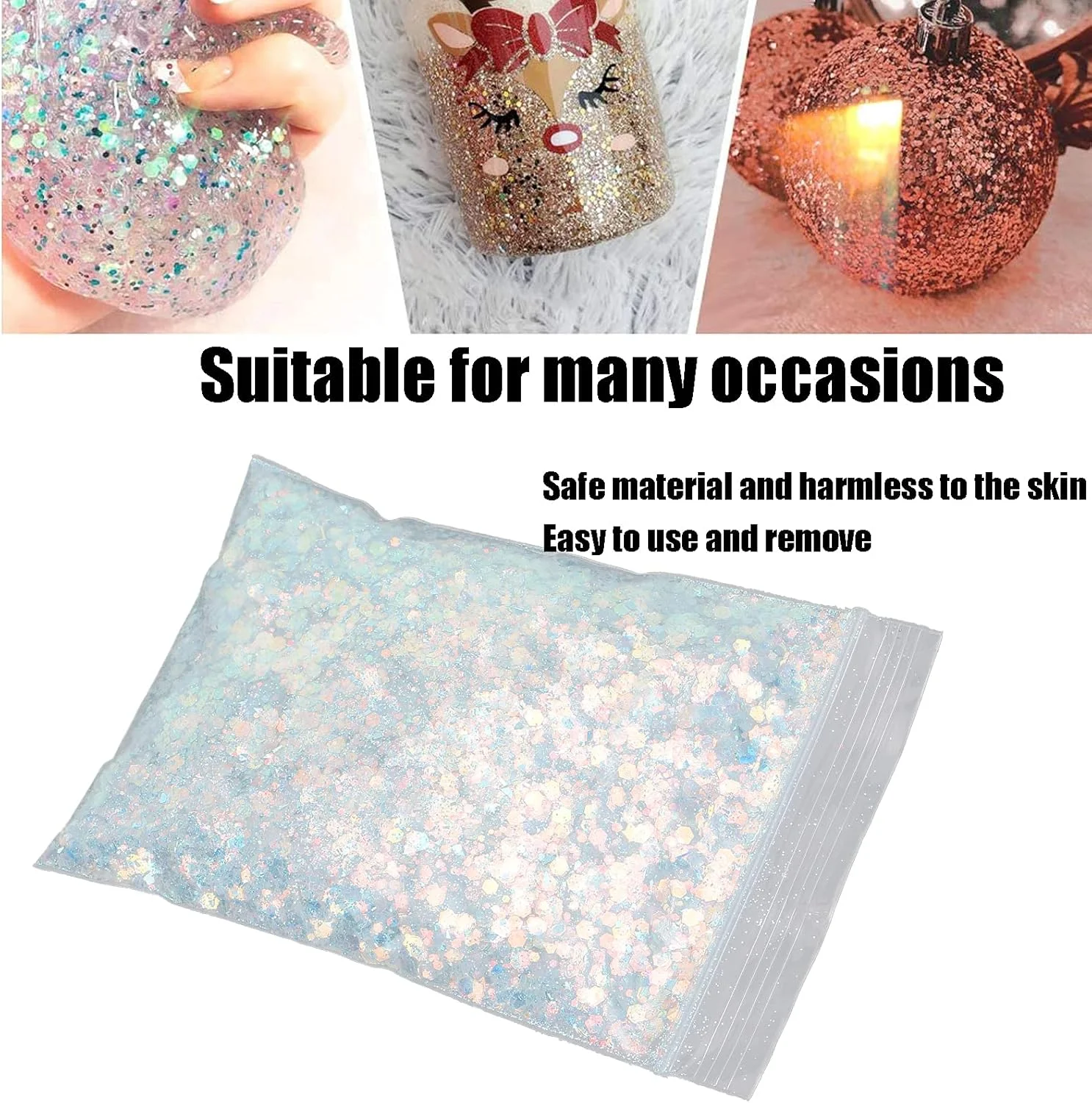 پودر پولک اکلیلی ناخن، مناسب برای طراحی ناخن، 50 گرم (YJ06)