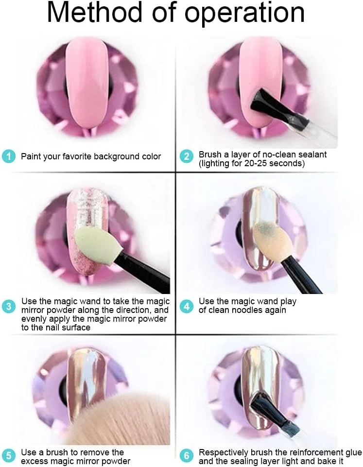 پودر آینه ای اکلیلی ناخن در 12 رنگ - پودر ظریف، فوق العاده براق، رنگ آمیزی آسان، پودر فوق العاده ظریف و شیک کلاسیک برای طراحی ناخن، هدیه ای برای زنان و دختران