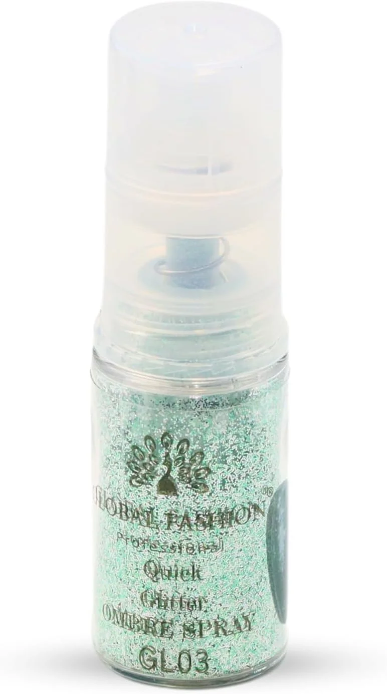 اسپری ناخن اکلیلی آمبره سریع و حرفه ای گلوبال فشن - ایجاد آسان ناخن های گرادینت در چند ثانیه (7.5 گرم) (Glitters GL03)