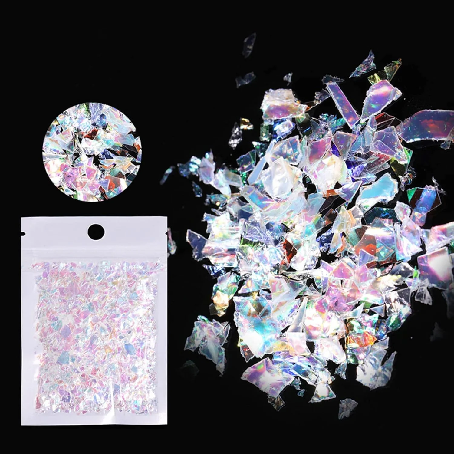 پولک های اکلیلی ناخن، طراحی ناخن، پولک های اکلیلی ناخن، پولک های براق، شیک 9