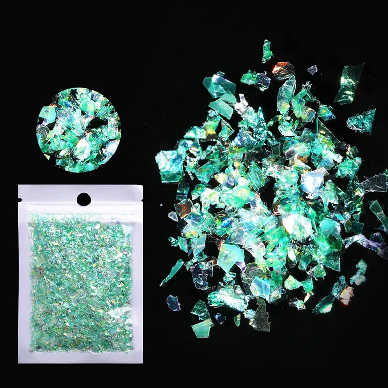 پولک های اکلیلی ناخن، طراحی ناخن، پولک های اکلیلی ناخن، پولک های براق شیک 2