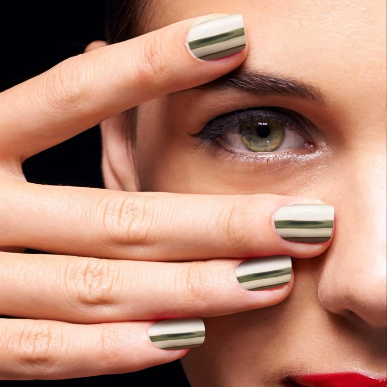 پودر کروم ناخن - پودر هولوگرافیک ناخن 12 رنگ، پودر پیگمنت کروم، افکت براق آینه ای هولوگرافیک، پودر چند منظوره براق برای مانیکور سالن و منزل به همراه ابزار اسفنجی (L)