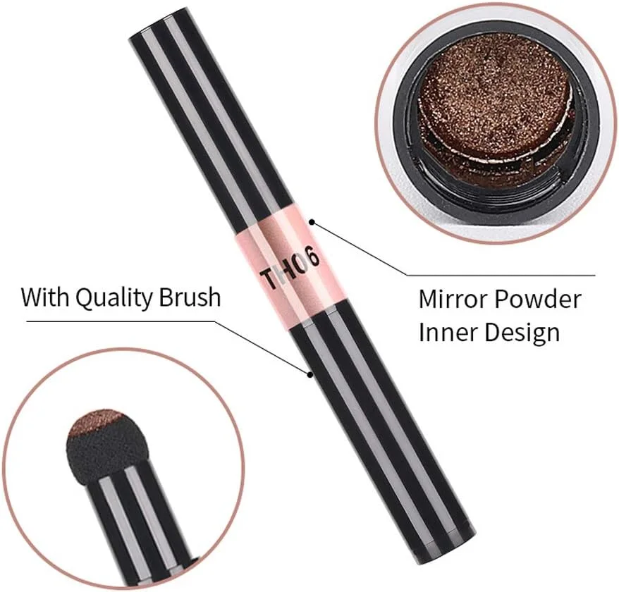 قلم پودر ناخن، قلم پودر کروم اکلیلی برای ناخن، لاک ژل با اثر آینه ای، مناسب برای طراحی و دیزاین ناخن مدل c131-6