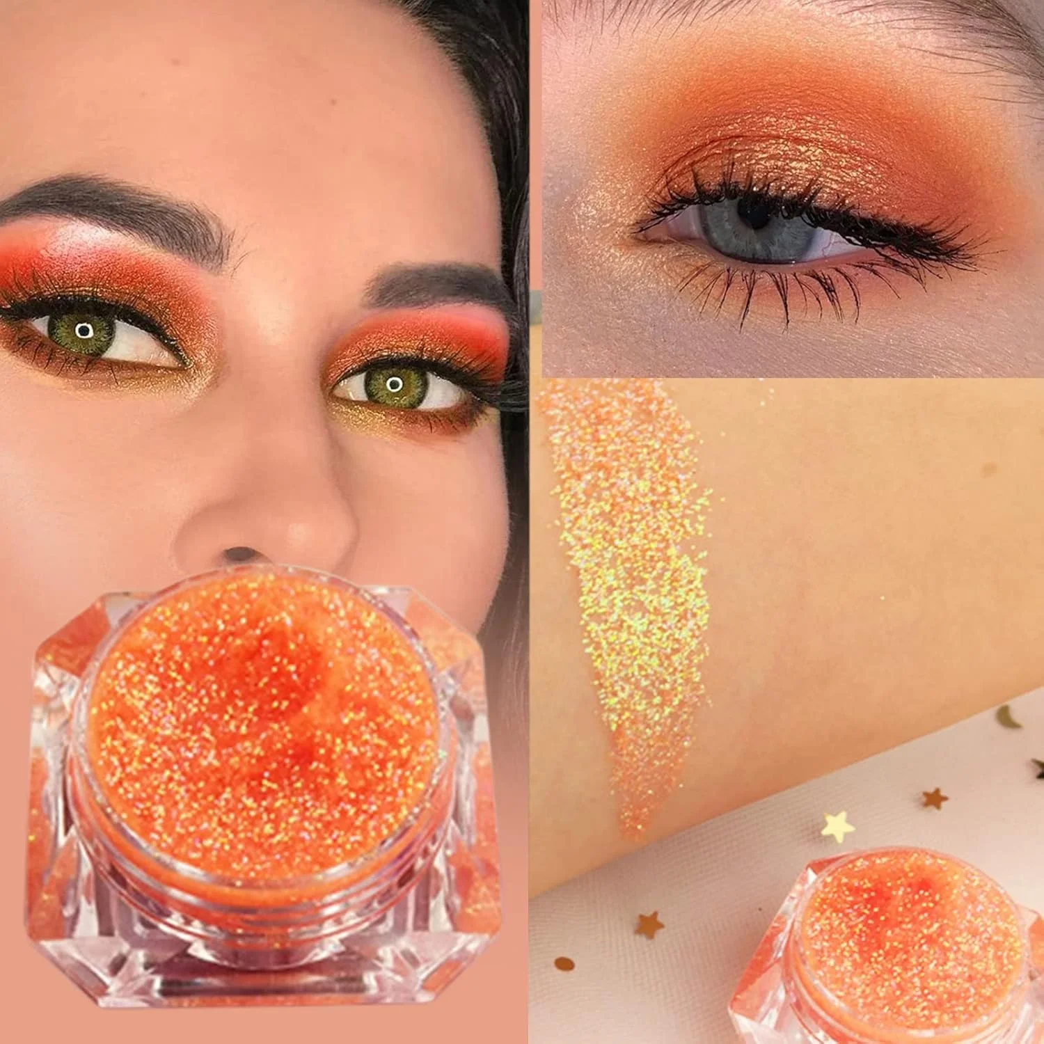 کرم ژل پولکی، پودر اکلیلی سایه چشم ژله ای، اکلیل چشم، اکلیل موی بدن و ناخن، پودر درشت پولکی پری دریایی