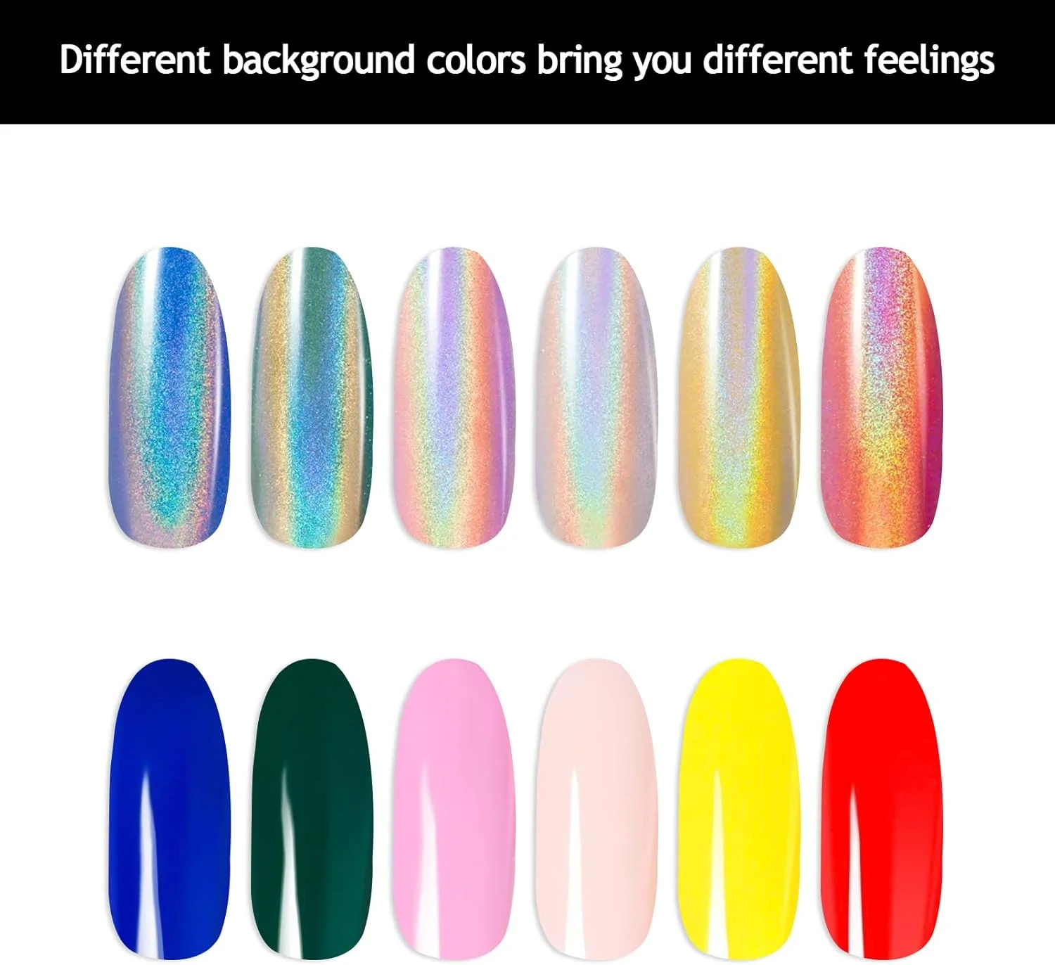 پودر کروم ناخن لوفوانا - 8 رنگ با جلوه آینه ای، هولوگرافیک، مرواریدی و رنگین کمانی، پودر کروم اکلیلی برای طراحی ناخن با 8 عدد اپلیکاتور سایه چشم و برس گردگیری، 1 گرم یا 0.5 گرم در هر ظرف