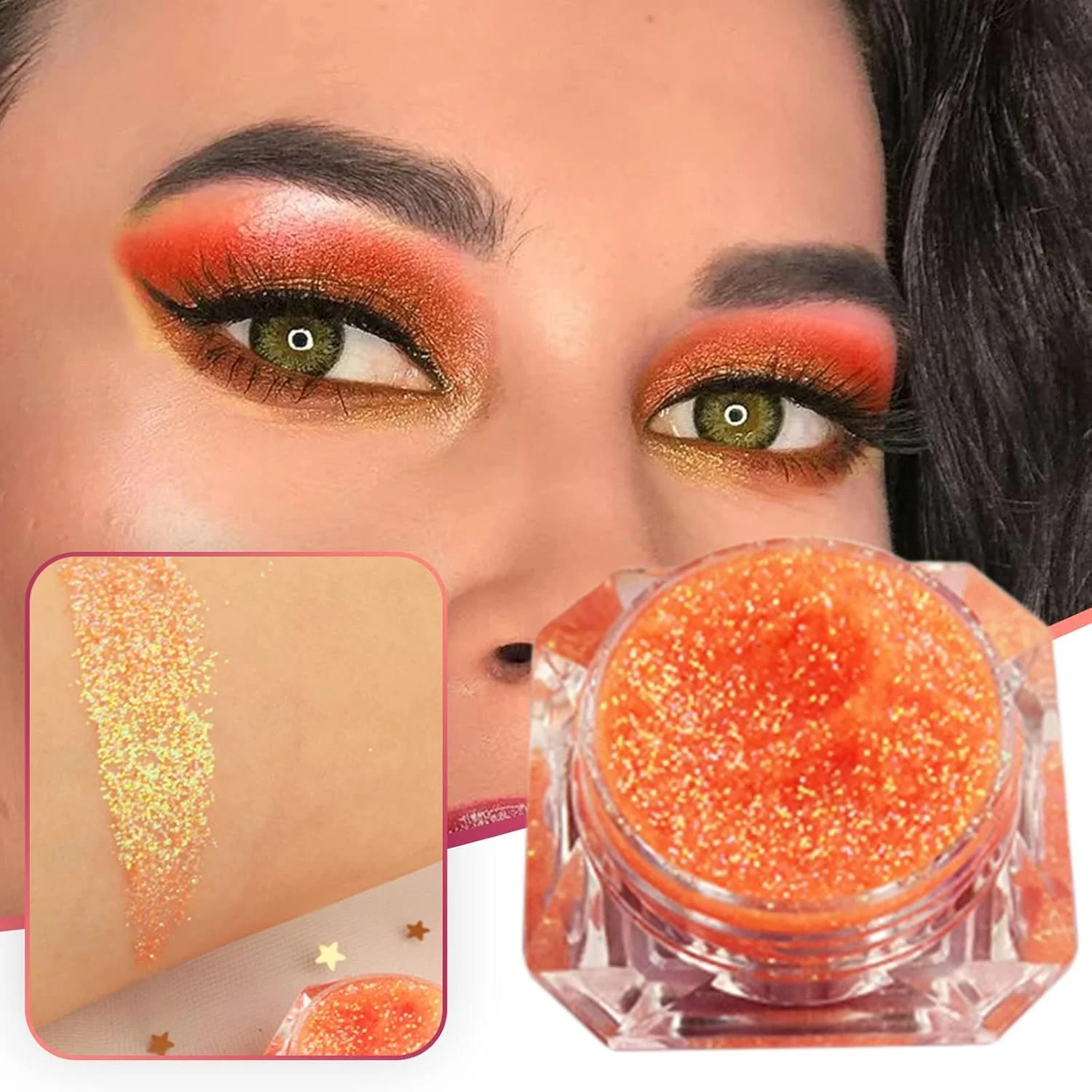 کرم ژل پولکی، پودر اکلیلی سایه چشم ژله ای، اکلیل چشم، اکلیل موی بدن و ناخن، پودر درشت پولکی پری دریایی