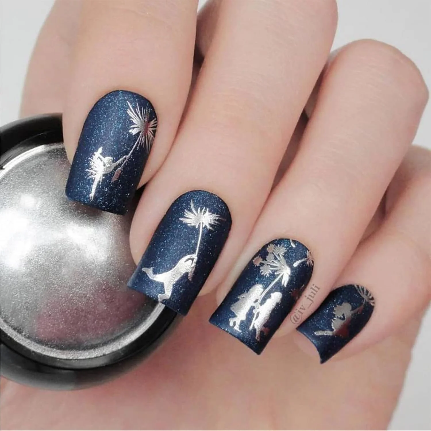 دو جعبه پودر کروم ناخن - طلایی نقره ای برای اکلیل ناخن، پودر نئون لیزری آینه ای، تزئین پودر آرورا با چوب سایه چشم