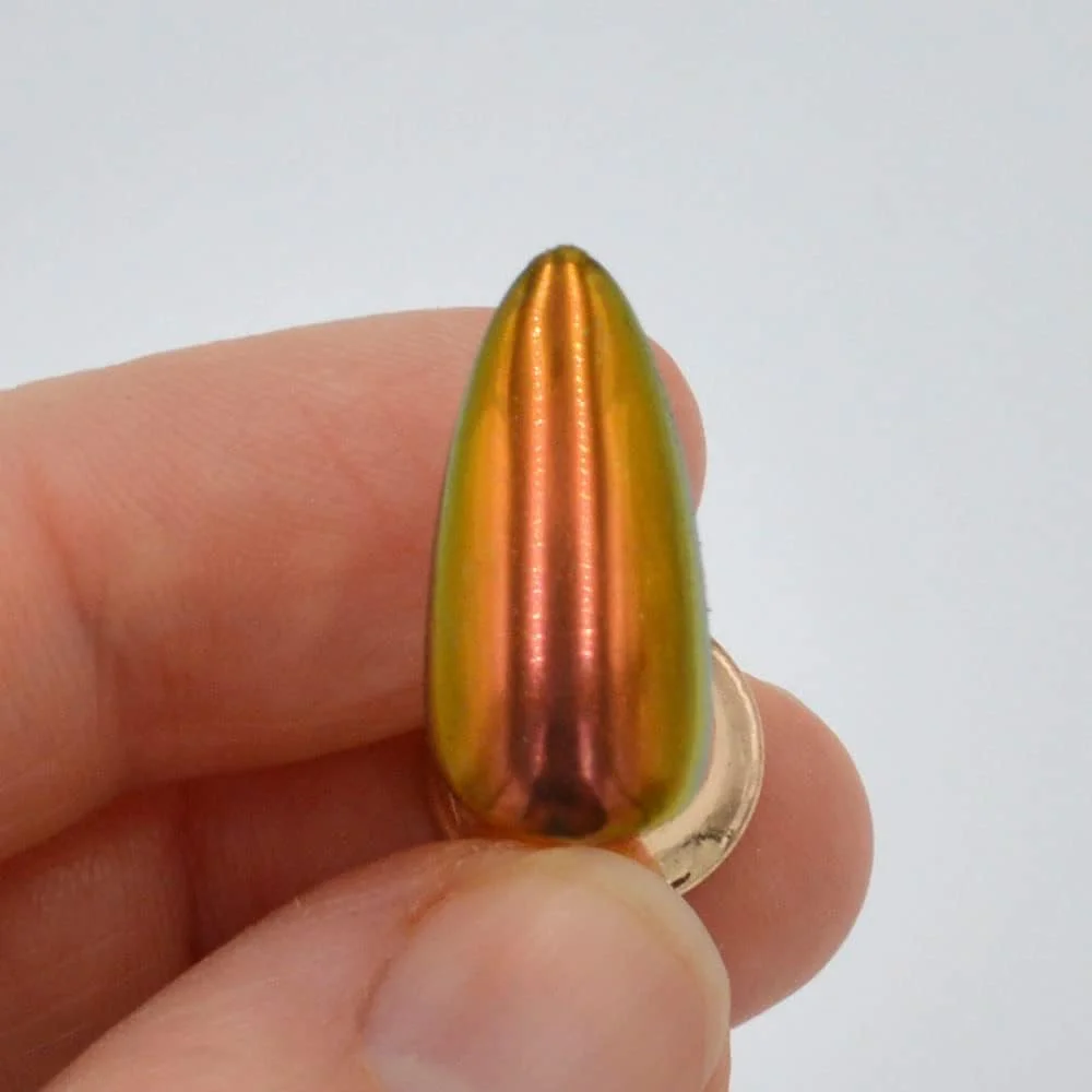 پودر کروم آینه‌ای تغییر رنگ ناخن مدل آفتاب‌پرست KUKA (قهوه‌ای طلایی)