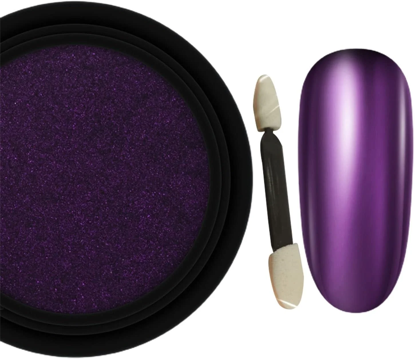 برچسب های طراحی ناخن پودر اکلیلی رنگ متالیک بادوام تزئین ناخن پودر رنگدانه ای آینه ای پودر ناخن بدون پخش شدن