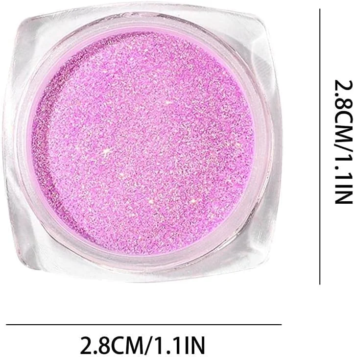 پودر شب‌تاب طراحی ناخن، پودر فلورسنت، پولک‌های اکلیلی سمفونی با ماندگاری بالا، مناسب برای تزئین ناخن‌ها، لذت بردن از هالووین، کریسمس، کارناوال و سایر مهمانی‌ها.