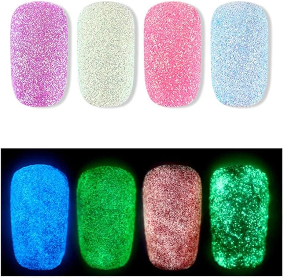 پودر شب‌تاب طراحی ناخن، پودر فلورسنت، پولک‌های اکلیلی سمفونی با ماندگاری بالا، مناسب برای تزئین ناخن‌ها، لذت بردن از هالووین، کریسمس، کارناوال و سایر مهمانی‌ها.