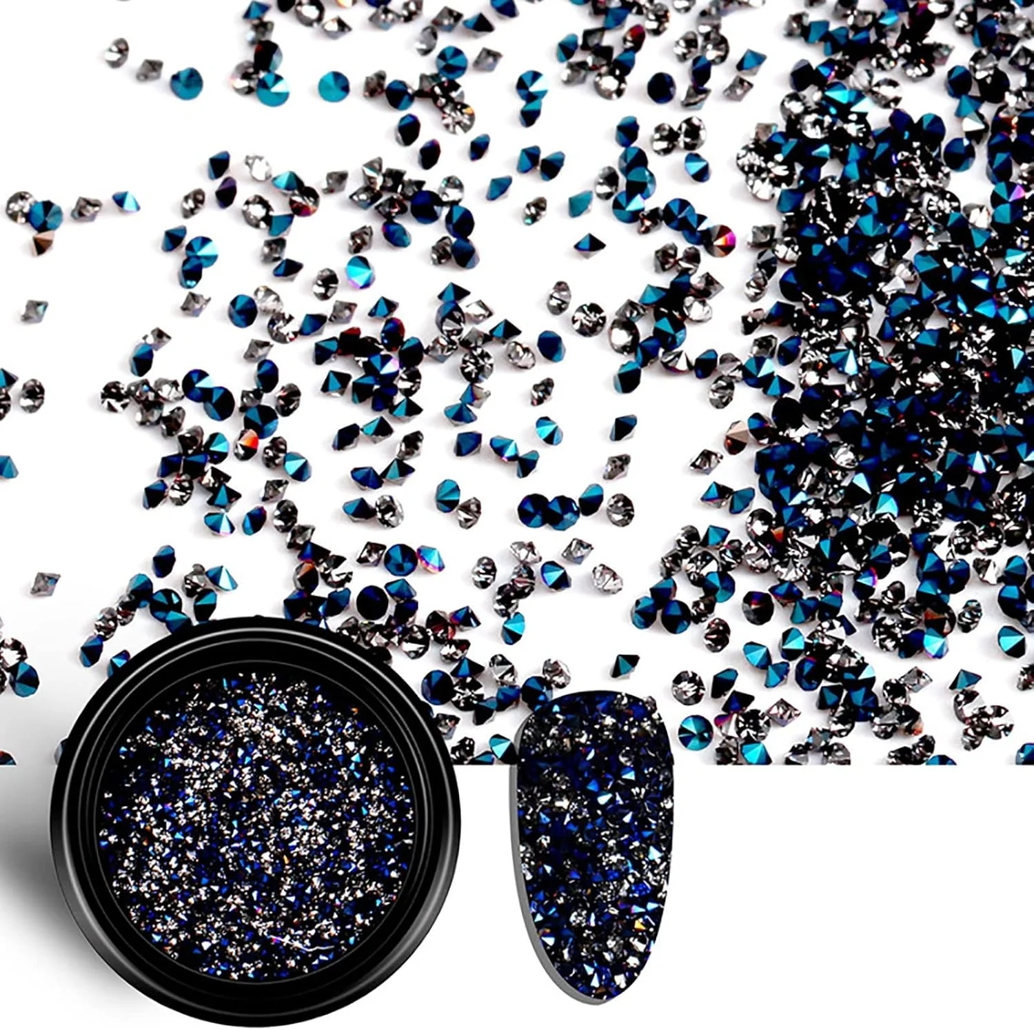 پودر الماس خرد شده کریستالی ناخن، اکلیل ناخن، پودر الماس، جلوه الماس خرد شده کریستالی، لوازم جانبی جواهرات ناخن، لوازم جانبی ناخن DIY، موچین مناسب برای نگین بدلیجات (G، یک سایز)