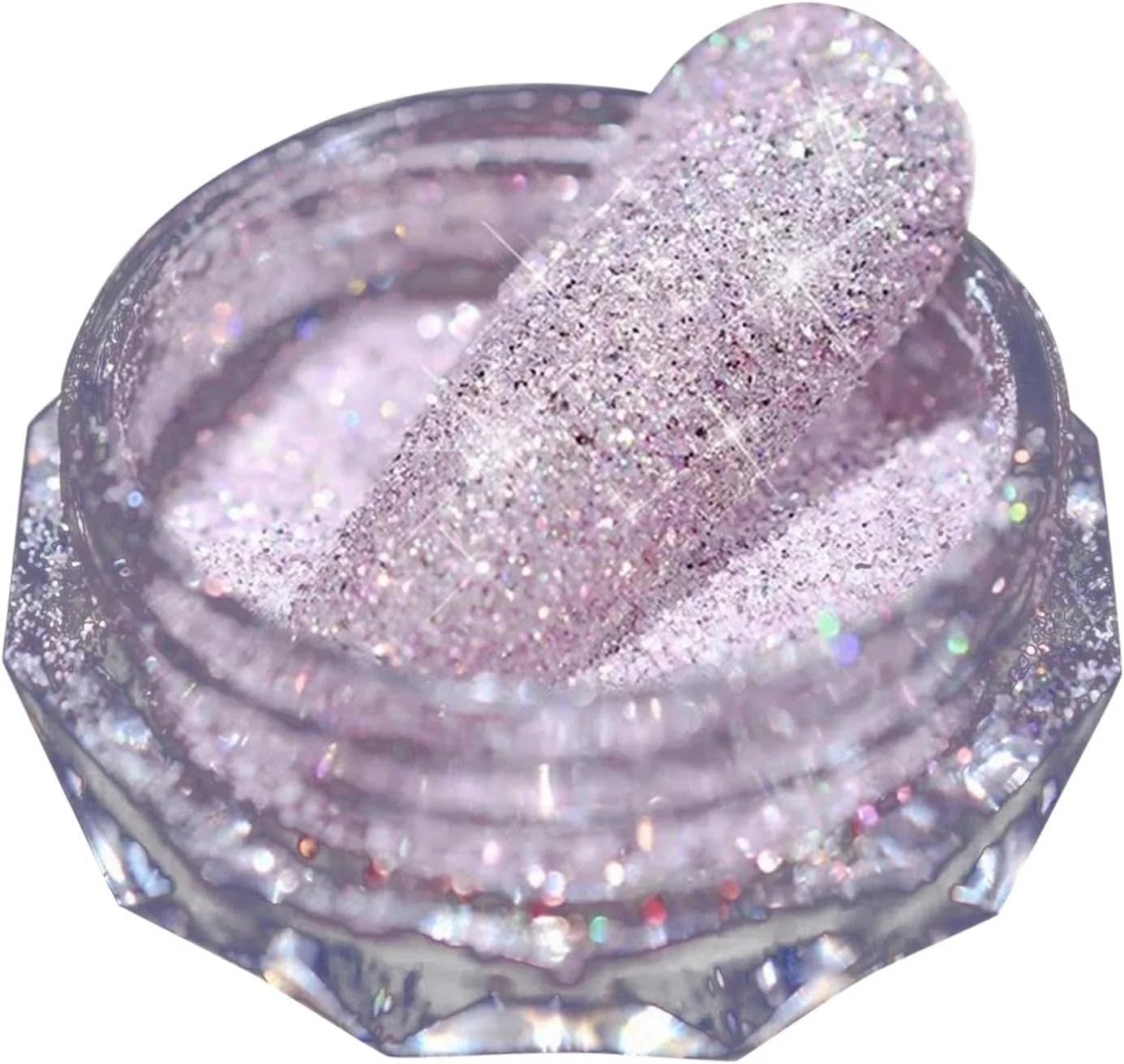 پودر اکلیل ناخن هولوگرافیک، پودر ناخن با جلوه آینه ای متالیک، پودر درخشان الماس ناخن، پودر فلش ناخن فوق العاده براق، تزئینات هنری ناخن برای مهمانی تولد