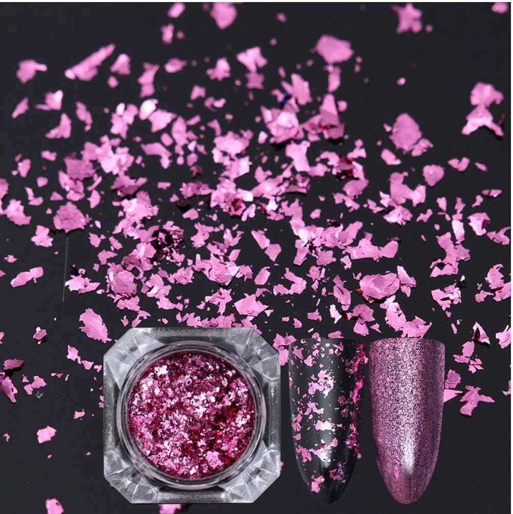 پودر اکلیل ناخن هولوگرافیک پری دریایی پولک های براق تزئینات پودر رنگدانه هنر ناخن شش ضلعی مانیکور