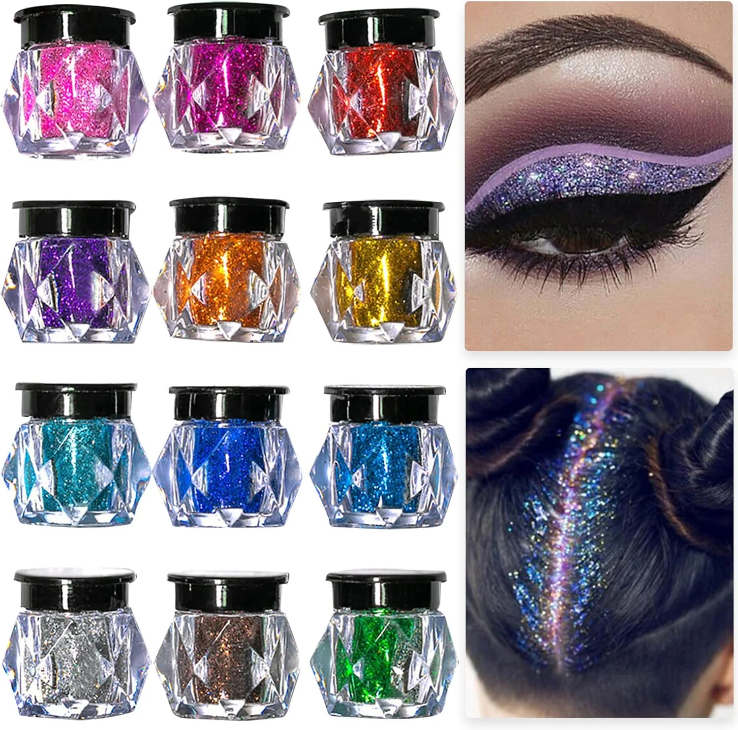 اکلیل بسیار ظریف، اکلیل ناخن اکریلیک، اکلیل ظریف اسلایم برای هنر و صنایع دستی، پودر اکلیل آرایشی برای صورت، بدن، چشم، مو، طراحی ناخن، لب، کارت سازی، کاردستی (A)