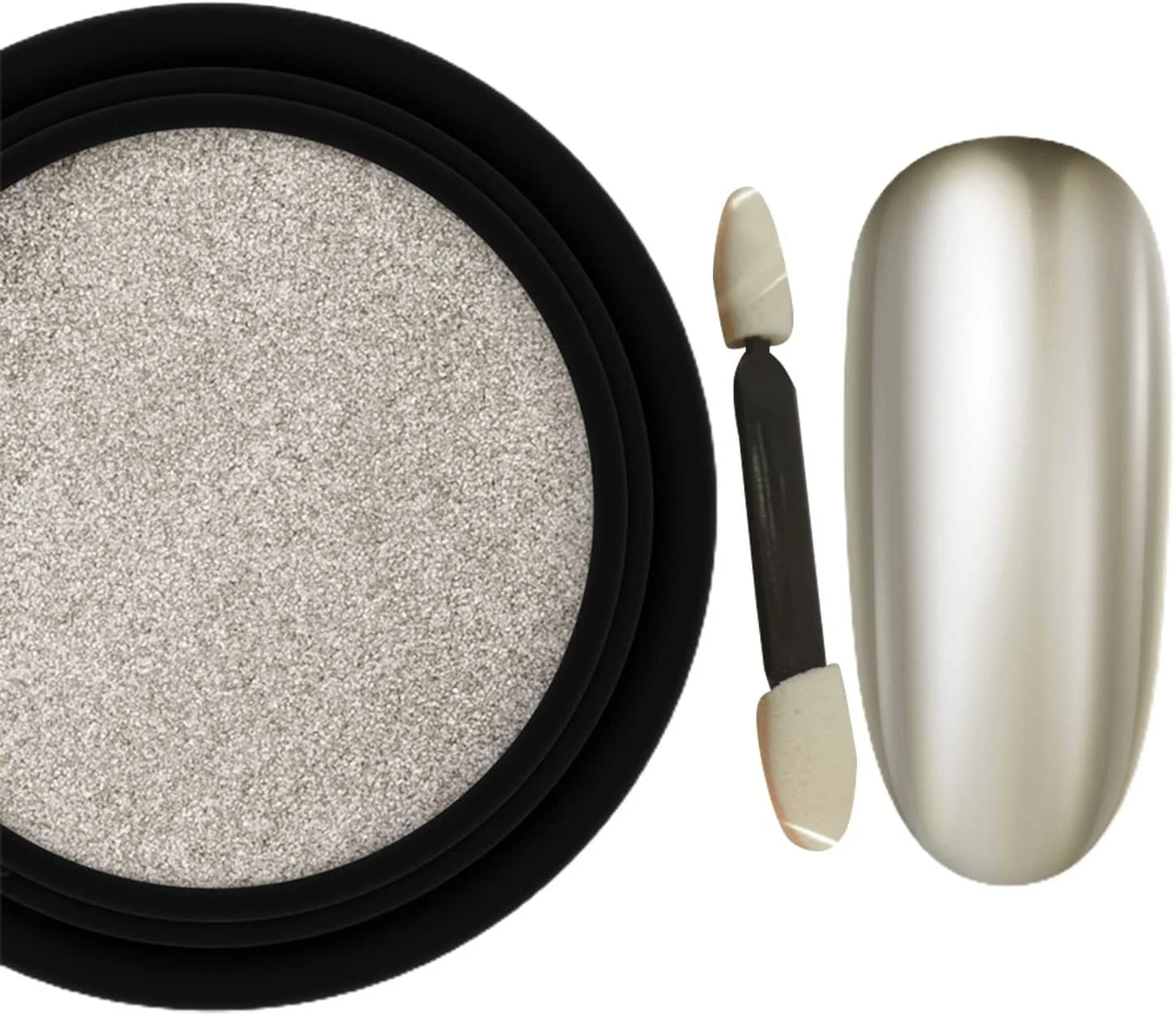 برچسب های طراحی ناخن پودر اکلیلی رنگ متالیک بادوام، پودر پیگمنت آینه ای ناخن، تزئین ناخن، لاک ناخن غیر پرنده