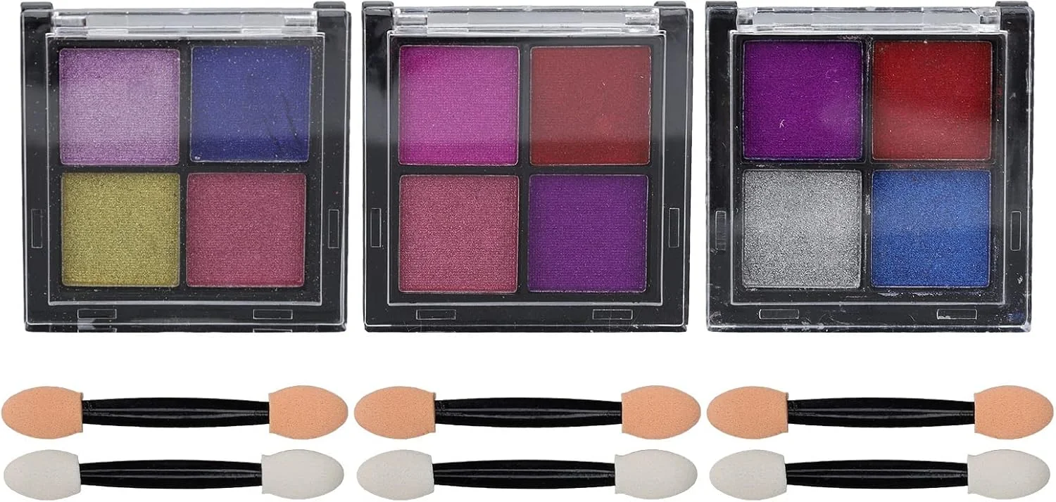 ست پودر آینه ای جامد، 3 عدد پودر کروم براق، پودر آینه ای با جلوه آینه ای و رنگین کمانی، رنگدانه پودر آینه ای برای هنر ناخن DIY خانگی سالن