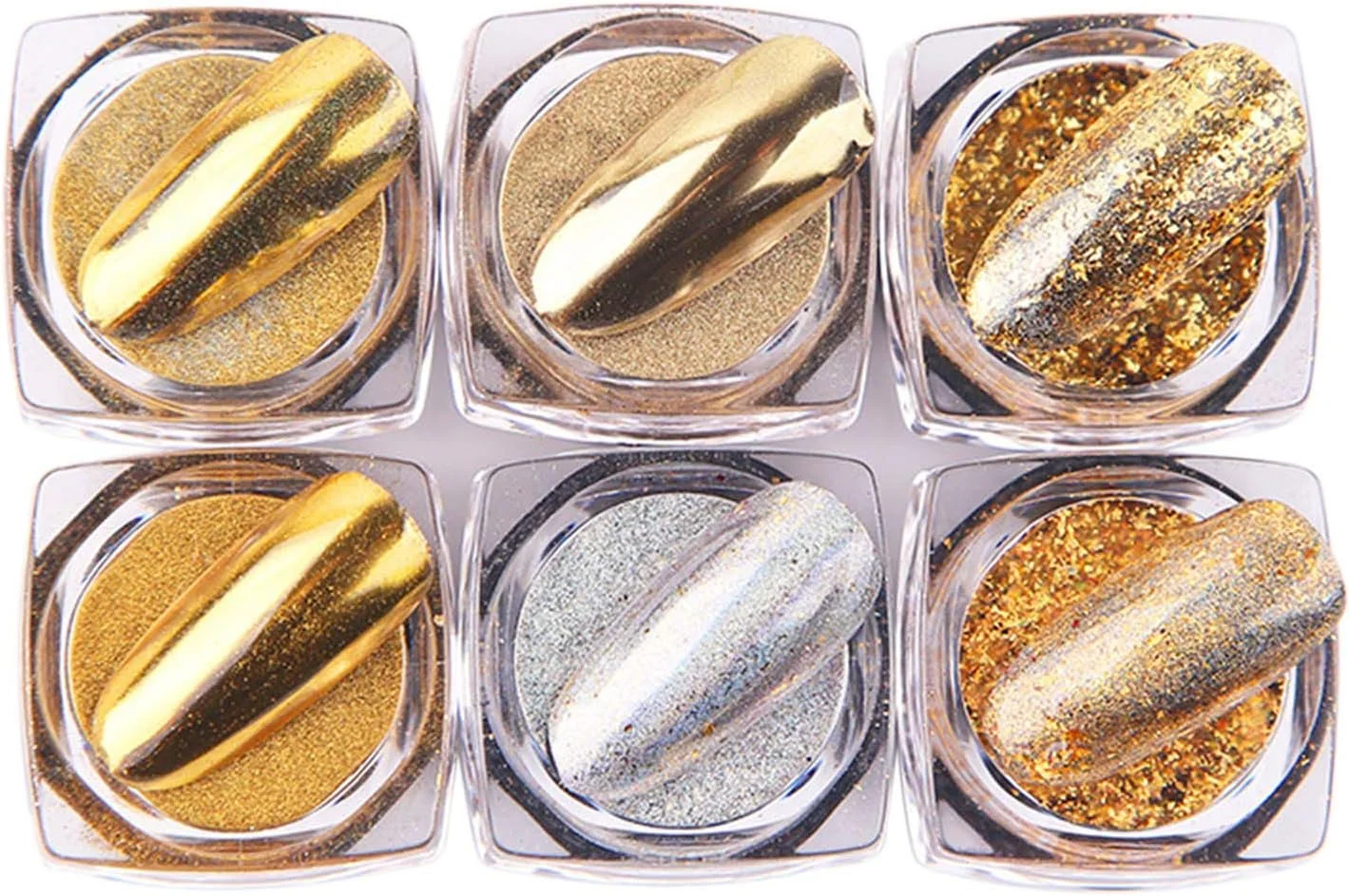 مجموعه پودر اکلیل ناخن Irovami با برس و تزئینات ناخن، جلوه آینه ای، کروم، مانیکور ناخن متالیک، تجهیزات مورد نیاز و لاک ژل ناخن