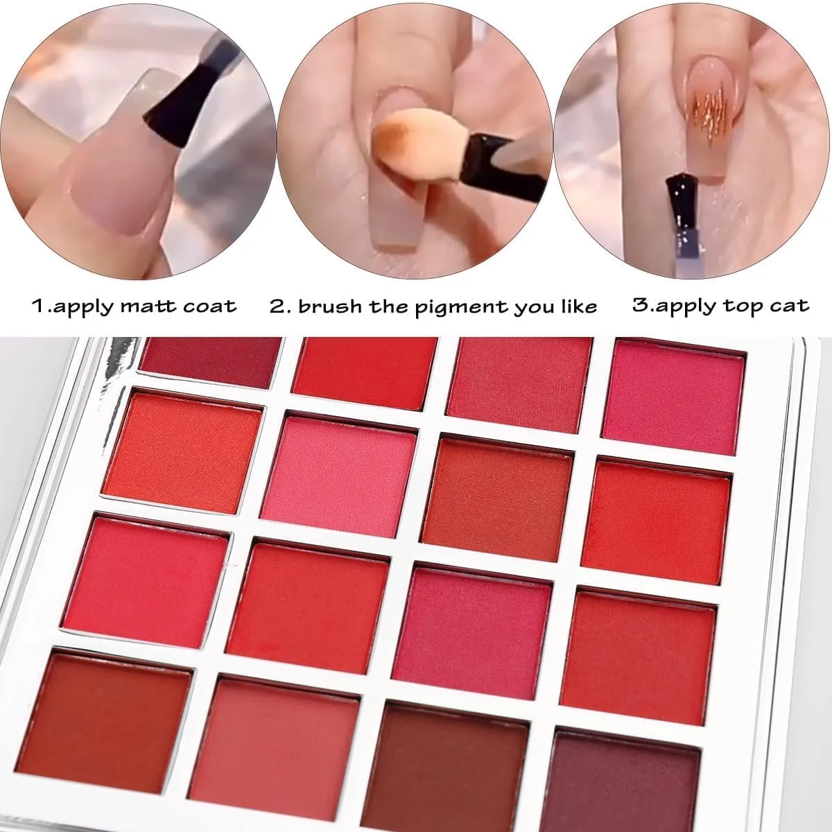 پودر رنگدانه ناخن، مجموعه 16 رنگ پودر اکلیل ناخن گرادیانی، پودر هنر ناخن جامد، کیت رنگدانه فلورسنت نئون، گرد و غبار صورتی مالشی، برای طراحی ناخن آمبره، لوازم جانبی مانیکور حرفه ای (1 عدد)