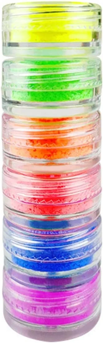 پودر رنگدانه بدن، پودر درخشان کننده رنگی، اکلیل فلورسنت، پودر ناخن براق، رنگدانه پودری ناخن برای بدن و کاردستی، شابلون پارچه ای برای لباس کودک (صورتی جیغ، تک سایز)