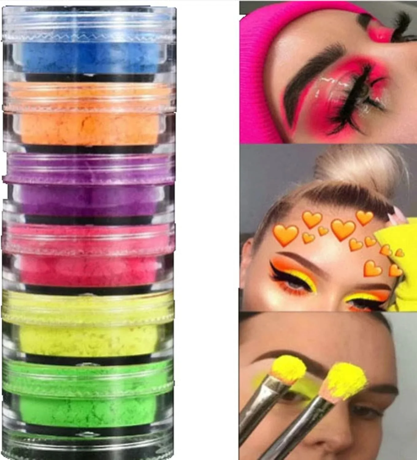 پودر رنگدانه بدن، پودر درخشان کننده رنگی، اکلیل فلورسنت، پودر ناخن براق، رنگدانه پودری ناخن برای بدن و کاردستی، شابلون پارچه ای برای لباس کودک (صورتی جیغ، تک سایز)