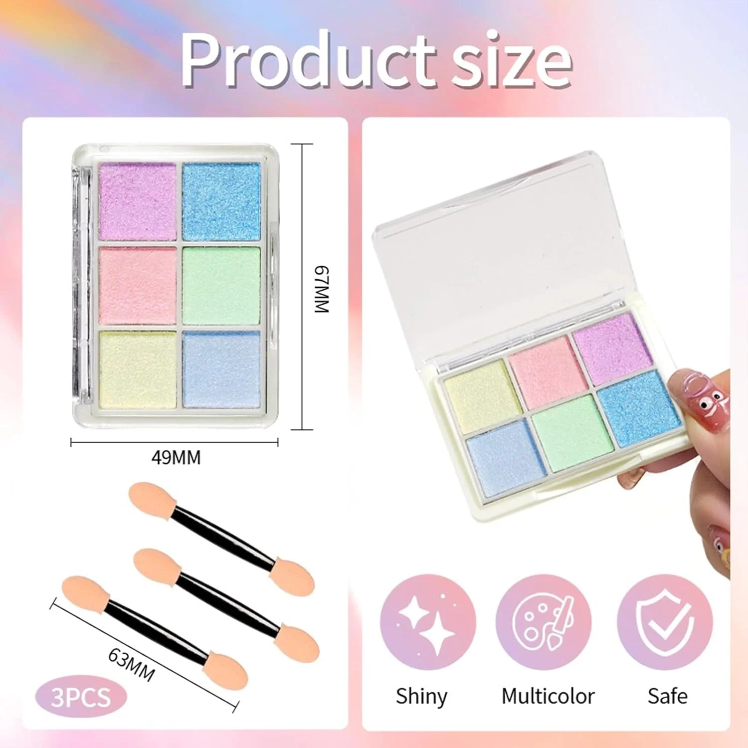 ست پودر براق کننده ناخن کروم، پودر آینه ای متالیک کروم برای ناخن ها، طلایی رزگلد آبی، پالت چند رنگی پودر رنگدانه ناخن، تزئینات طراحی ناخن 6 رنگ