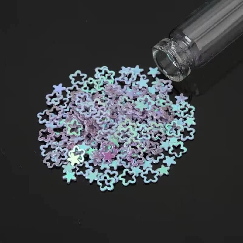 پودر اکلیل ناخن زالاتی 48 عددی، رزین اپوکسی پودری هولوگرافیک، پولک های براق سه بعدی برای تزئین صورت، ناخن، چشم، مو و بدن