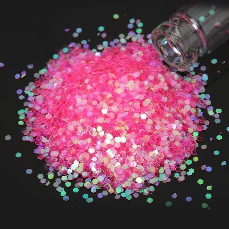 پودر اکلیل ناخن زالاتی 48 عددی، رزین اپوکسی پودری هولوگرافیک، پولک های براق سه بعدی برای تزئین صورت، ناخن، چشم، مو و بدن