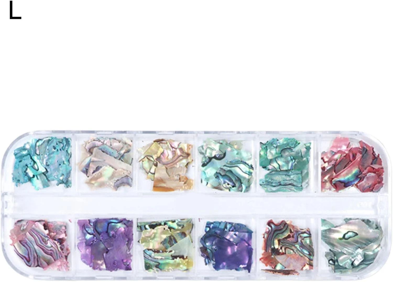 پودر اکلیل ناخن، پولک های براق تزئینی ناخن، هولوگرافیک DIY L