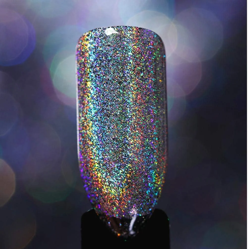 پودر اکلیل هولوگرافیک پولک ناخن هولو تزئینات طراحی ناخن DIY، 1 جعبه