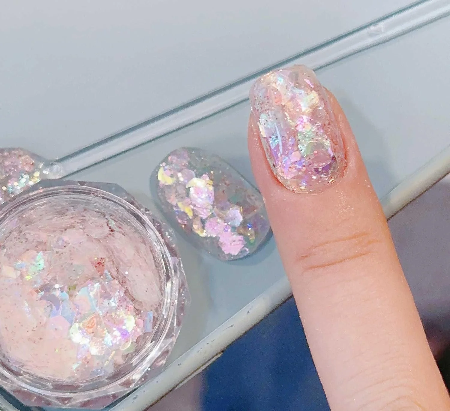 پودر اکلیل درشت چند منظوره سری First Encounter ADHERE، پولک های براق درجه آرایشی، مناسب برای سالن ناخن، هنر رزین، اپوکسی UV، ساخت اسلایم DIY، 1 گرم (Girl Warrior) پودر اکلیل درشت چند منظوره سری First Encounter ADHERE، پولک های براق درجه آرایشی، مناسب برای سالن ناخن، هنر رزین، اپوکسی UV، ساخت اسلایم DIY، 1 گرم (Girl Warrior)