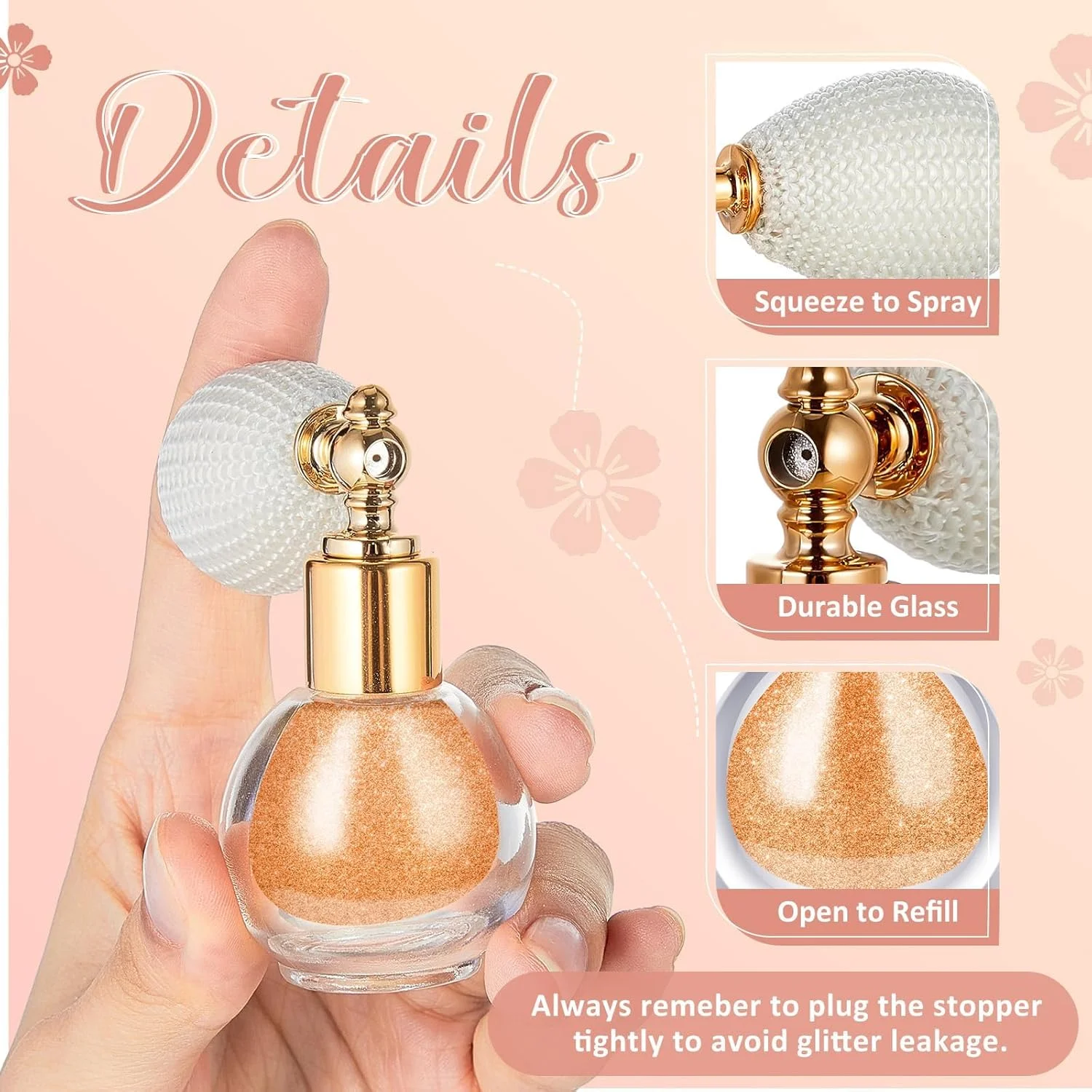 MAKINGTEC اسپری اکلیل بدن 2 عددی، پودر آرایشی براق، نقره ای و صورتی کالباسی به همراه 2 ظرف پودر اکلیل مجزا برای مو، بدن، صورت، لباس، ناخن و کارهای هنری