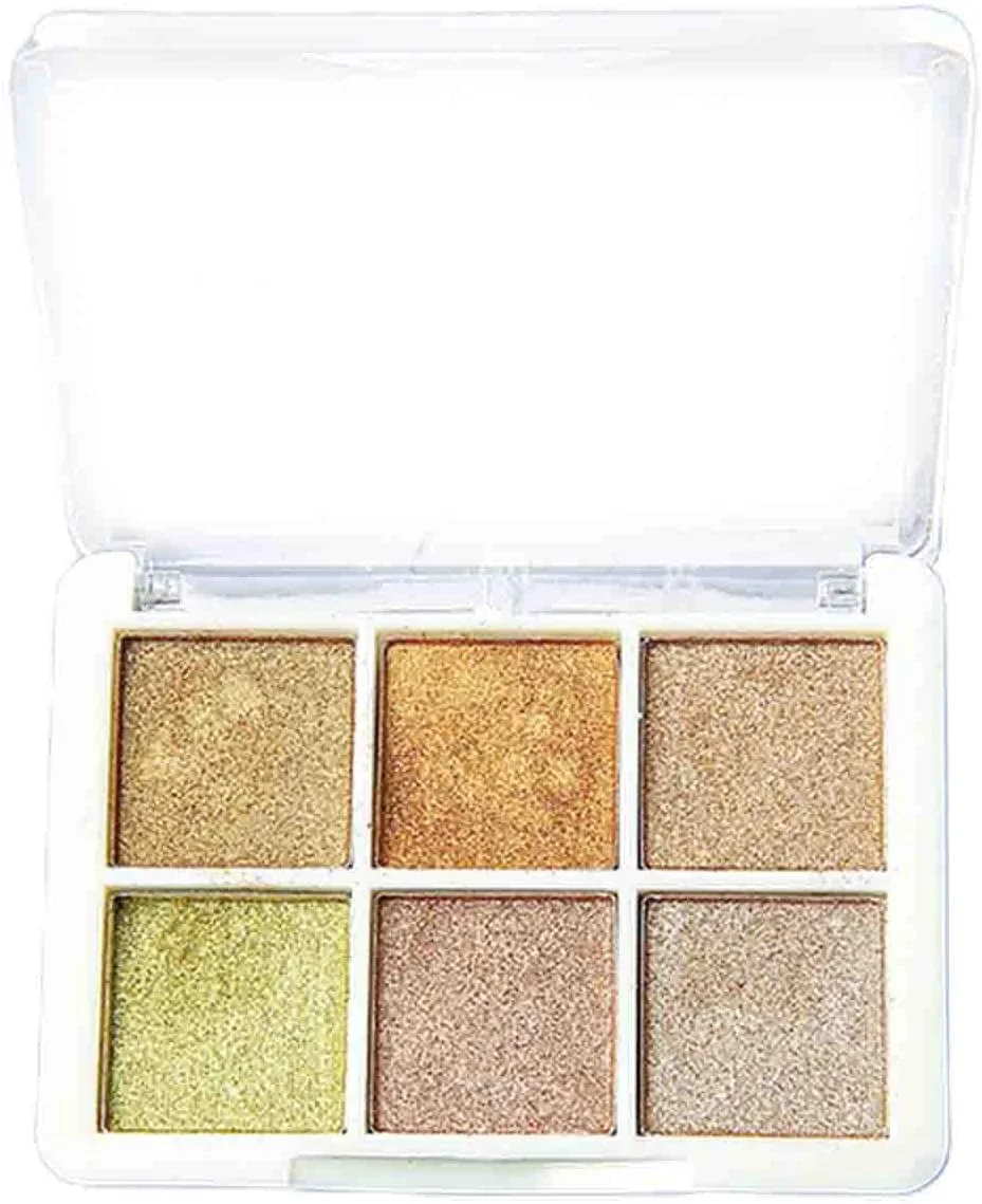 پودر اکلیل ناخن 6 رنگ پودر هولوگرافیک رنگدانه کروم استفاده آسان برای بانوان