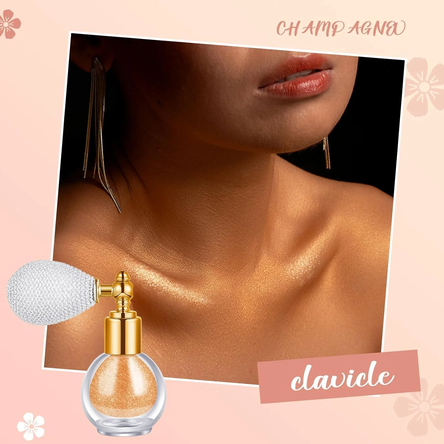 MAKINGTEC اسپری اکلیل بدن 2 عددی، پودر آرایشی براق، نقره ای و صورتی کالباسی به همراه 2 ظرف پودر اکلیل مجزا برای مو، بدن، صورت، لباس، ناخن و کارهای هنری