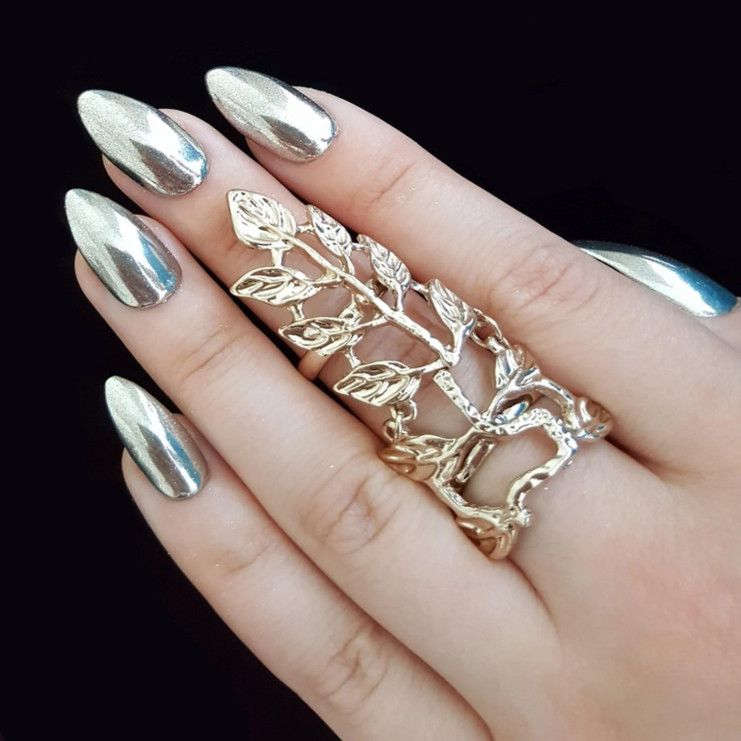 پودر نقره ای کروم آینه ای KUKA، پودر براق ناخن، ابزار طراحی ناخن زیبا و درخشان