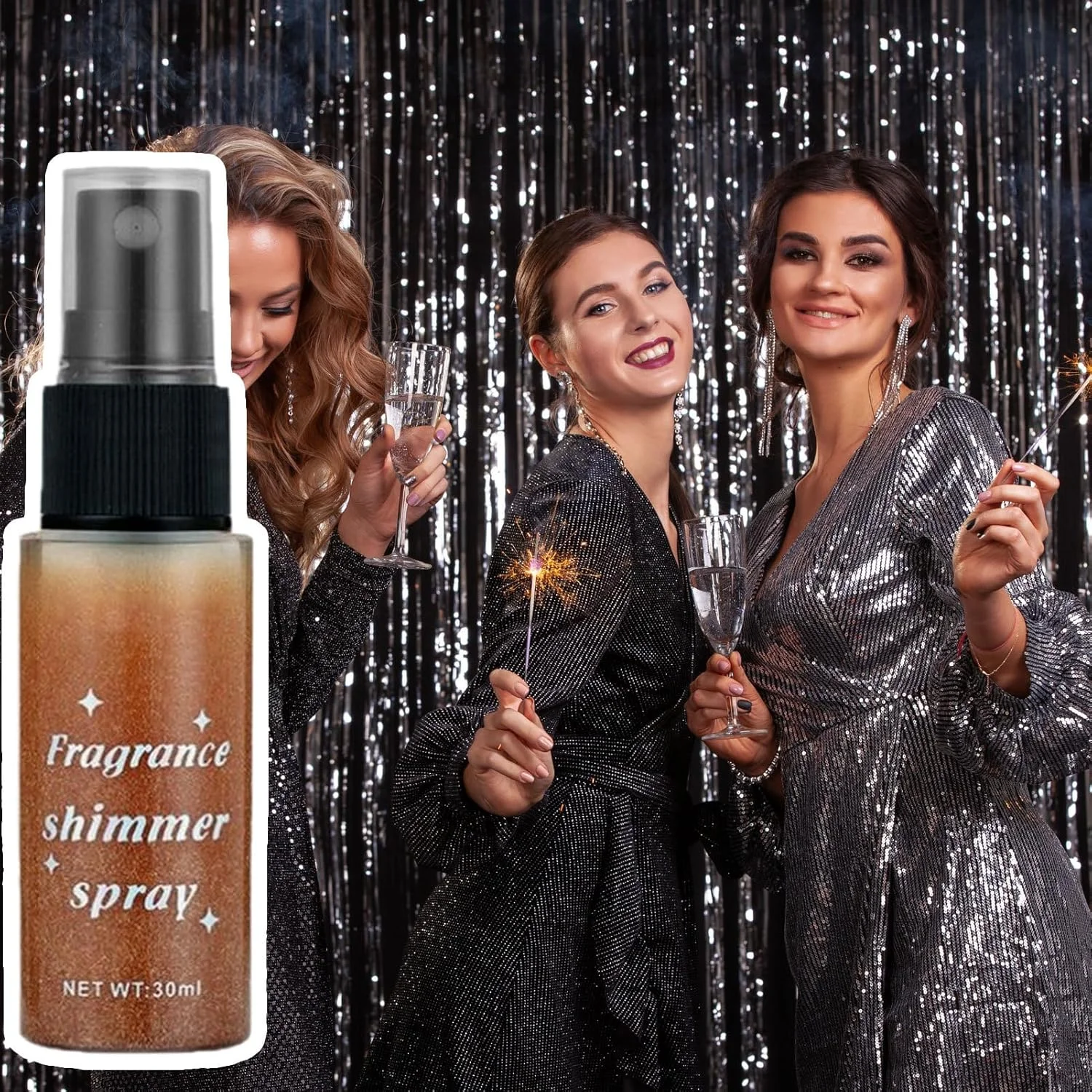 اسپری اکلیل مو - اکلیل اسپری بدن و صورت مناسب لباس های فستیوالی - پودر درخشان کننده آرایشی بادوام و سازگار با پوست برای ناخن، چشم، لب، مو، عکاسی و مهمانی