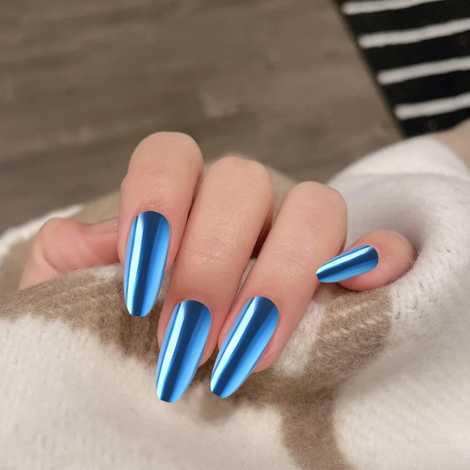 قلم پودر فشرده ناخن ۱۲ رنگ، پودر تیتانیوم، قلم ایر کوشن، قلم پودر آینه ای موج آب، ابزار مانیکور برای خانه و سالن ناخن (K)