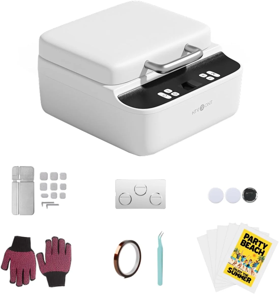دستگاه پرس حرارتی قاب گوشی HTVRONT H17 - دستگاه پرس حرارتی خلاء اتوماتیک برای قاب گوشی - پرس سابلیمیشن برای قاب گوشی سفارشی، بج سینه، زیرلیوانی، شامل فیلم و فیکسچر (سازگار با آیفون)