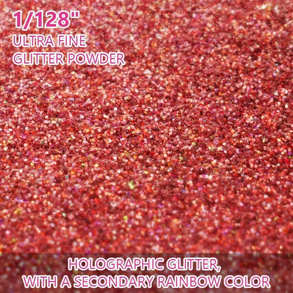 پودر اکلیل فوق العاده ریز LOPHE، 100 گرم پودر اکلیل صورت بدن ناخن، پولک های اکلیلی جشنواره برای تزئینات آرایشی، پودر اکلیل درخشان برای صنایع دستی رزین