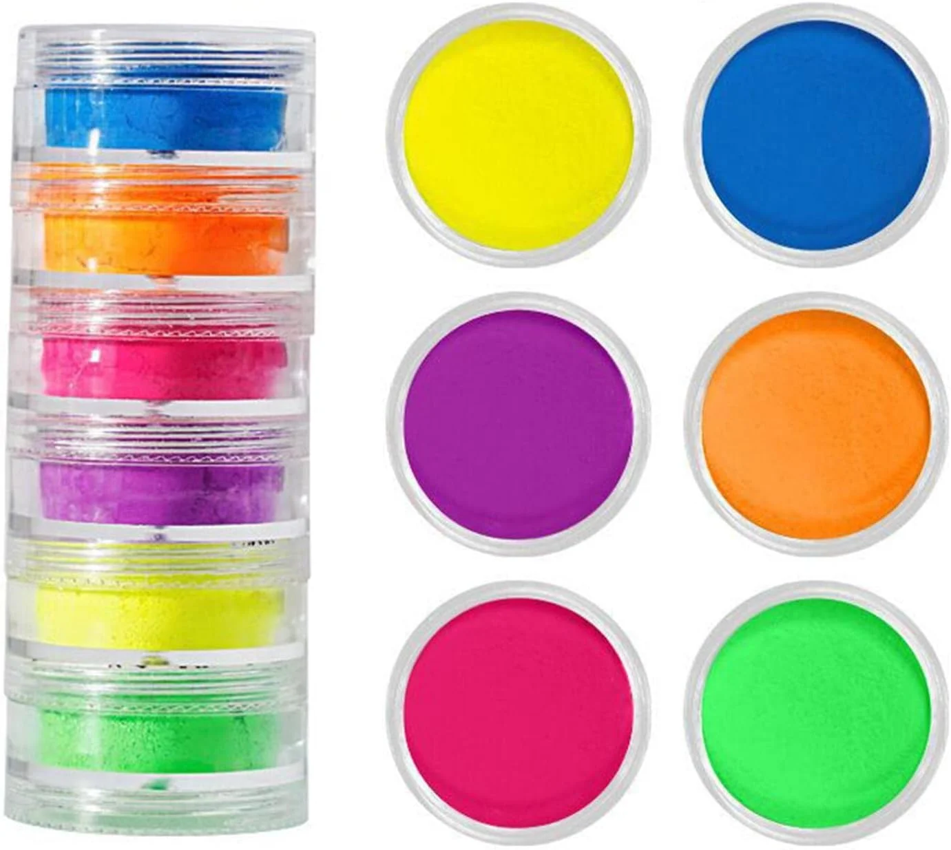 پودر اکلیل ناخن با افکت پوشش شکری، رنگدانه طراحی ناخن، پودر آغشته کننده طراحی ناخن، اکلیل براق نوک ناخن برای تزئین و مانیکور DIY (6 جعبه)